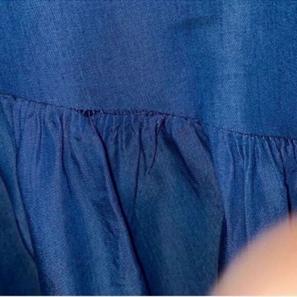 Zara Asymmetrical Ruffle Puff Sleeve Denim
Dress (Size XS) - Picture 4 of 6